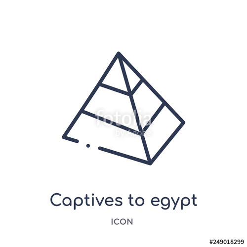 500x500 Captives To Egypt Icon From Religion Outline Collection Thin Line