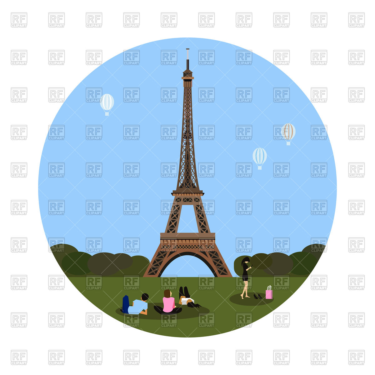 1200x1200 Eiffel Tower Icon Isolated On White Background Vector Image