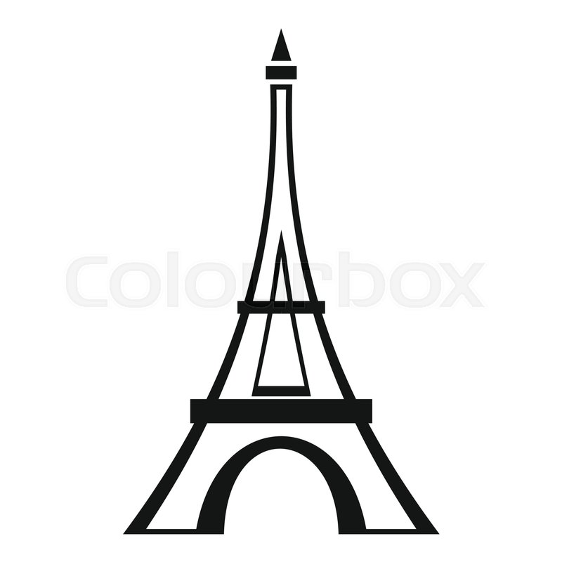 800x800 Eiffel Tower Icon Simple Illustration Stock Vector Colourbox