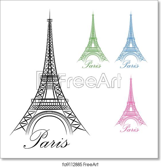561x581 Free Art Print Of Paris Eiffel Tower Icon An Image Of A Paris