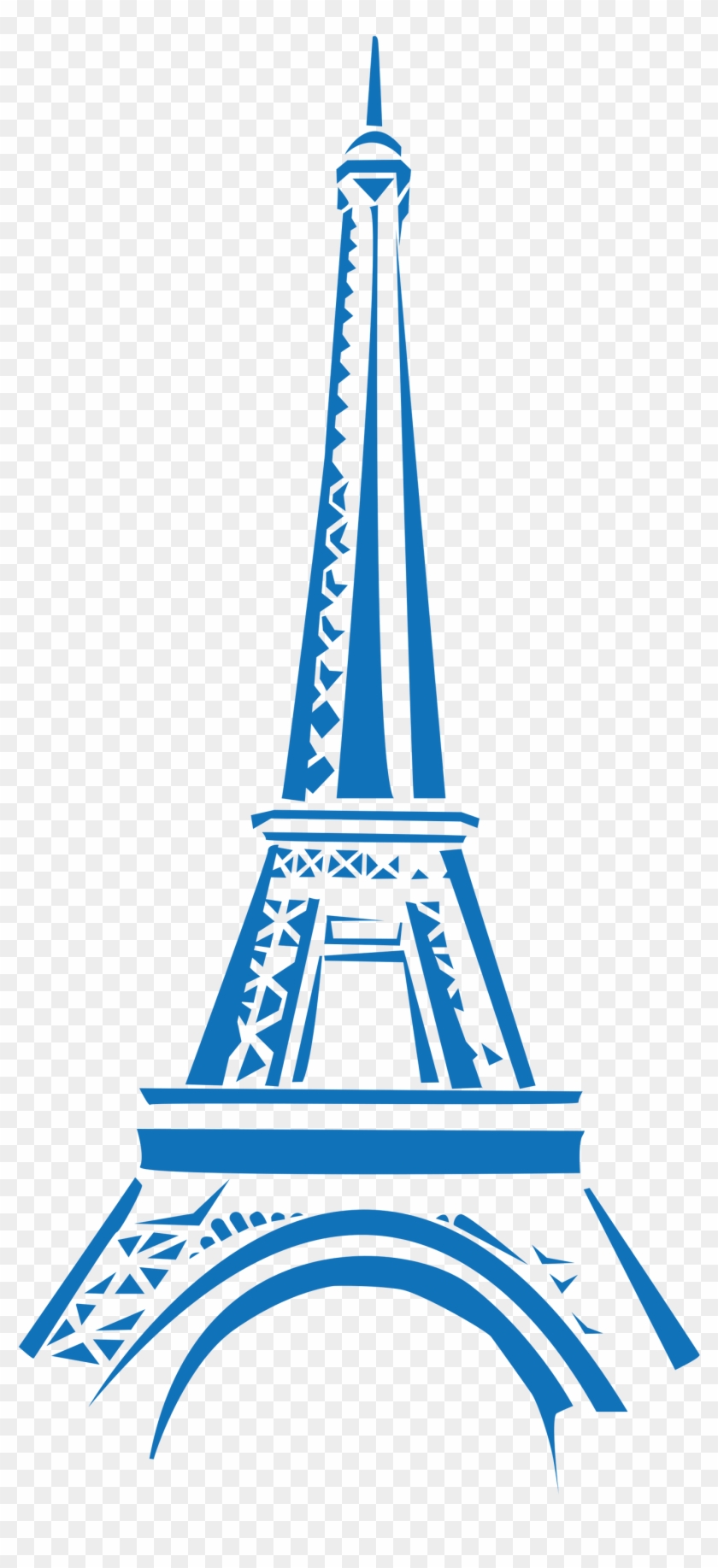 840x1835 Eifel Tower Blue Clipart
