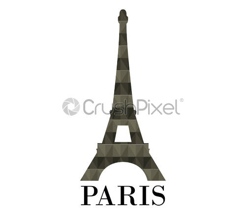 500x438 Eiffel Tower Icon, Stock Vector Crushpixel