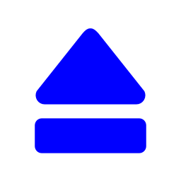 256x256 Free Blue Eject Icon