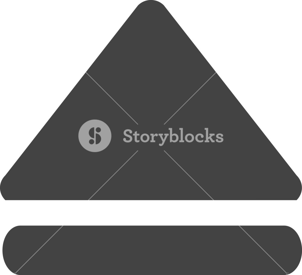 1000x910 Eject Glyph Icon Royalty Free Stock Image