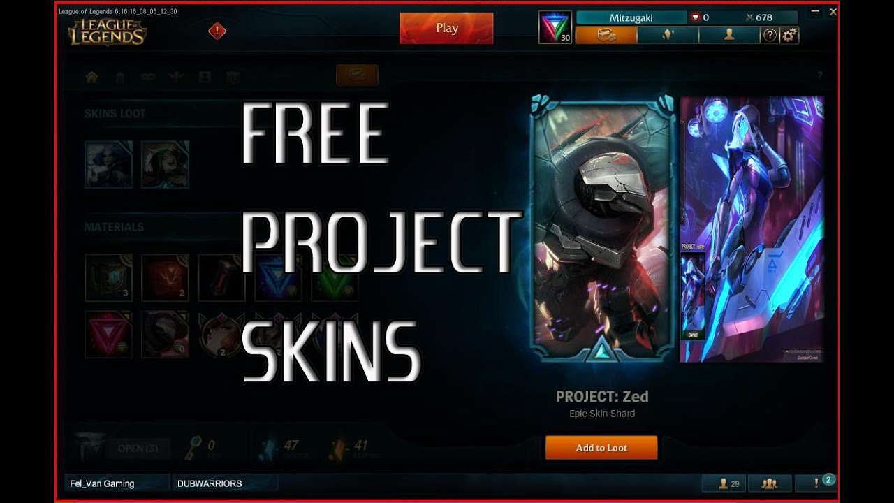 1280x720 Free Project Skin Ashe, Zed, Ekko, Katarina And Fiora