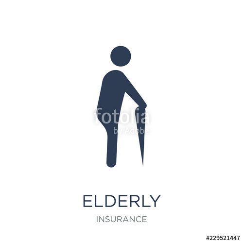 500x500 Elderly Icon Trendy Flat Vector Elderly Icon On White Background