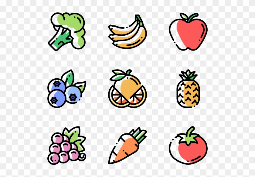 840x585 Produce Vector Icons Clip Transparent Stock