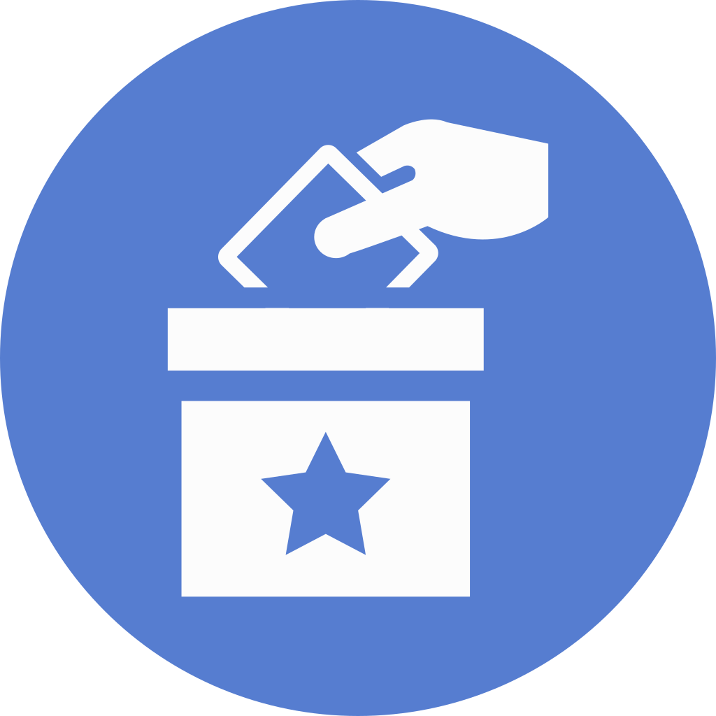 1024x1024 Election Polling Box Icon Circle Blue Election Iconset Icon