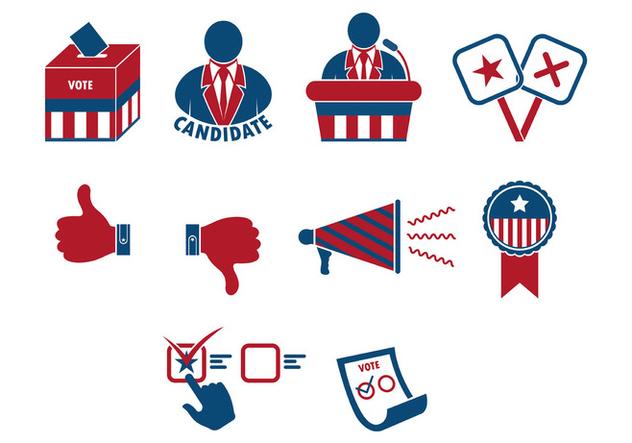 632x443 Set Of Presidential Elections Icon Free Vector Download
