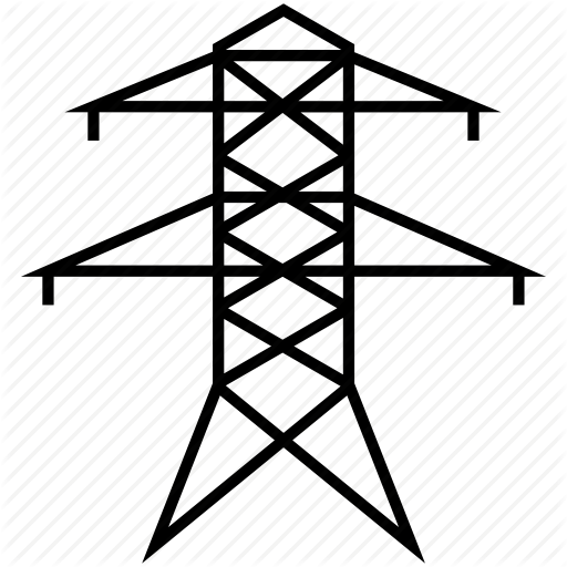 512x512 Electric Tower, Electrical Grid, Electricity, Power Lines Icon