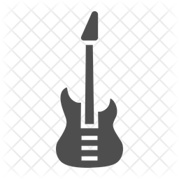 Electric Guitar Icon Of Glyph Style 256x256 Electric Guitar Icon Of Glyph Style