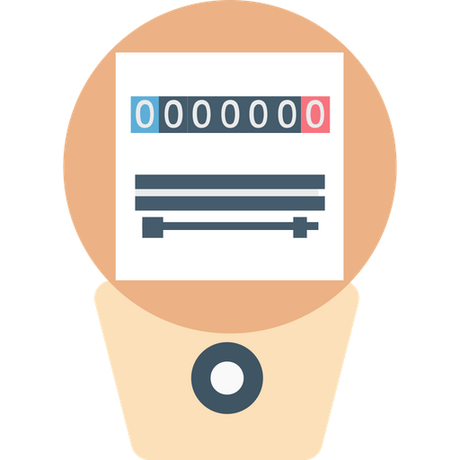 512x512 Electric Meter Icon Of Flat Style