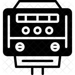 256x256 Electric Meter Icon Of Glyph Style