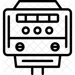 256x256 Electric Meter Icon Of Line Style