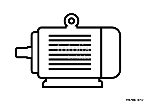 500x354 Electric Motor Icon On White Background Stock Image And Royalty
