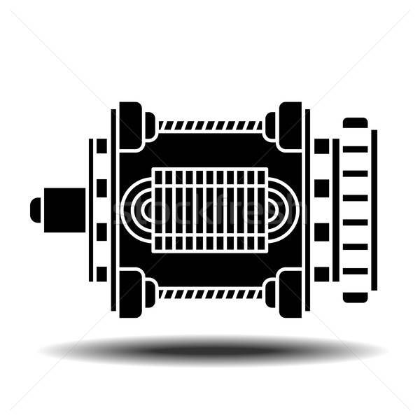 600x600 Electric Motor Icon Vector Illustration Volodymyr Vechirnii
