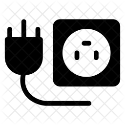 256x256 Electric Plug Icon Of Glyph Style