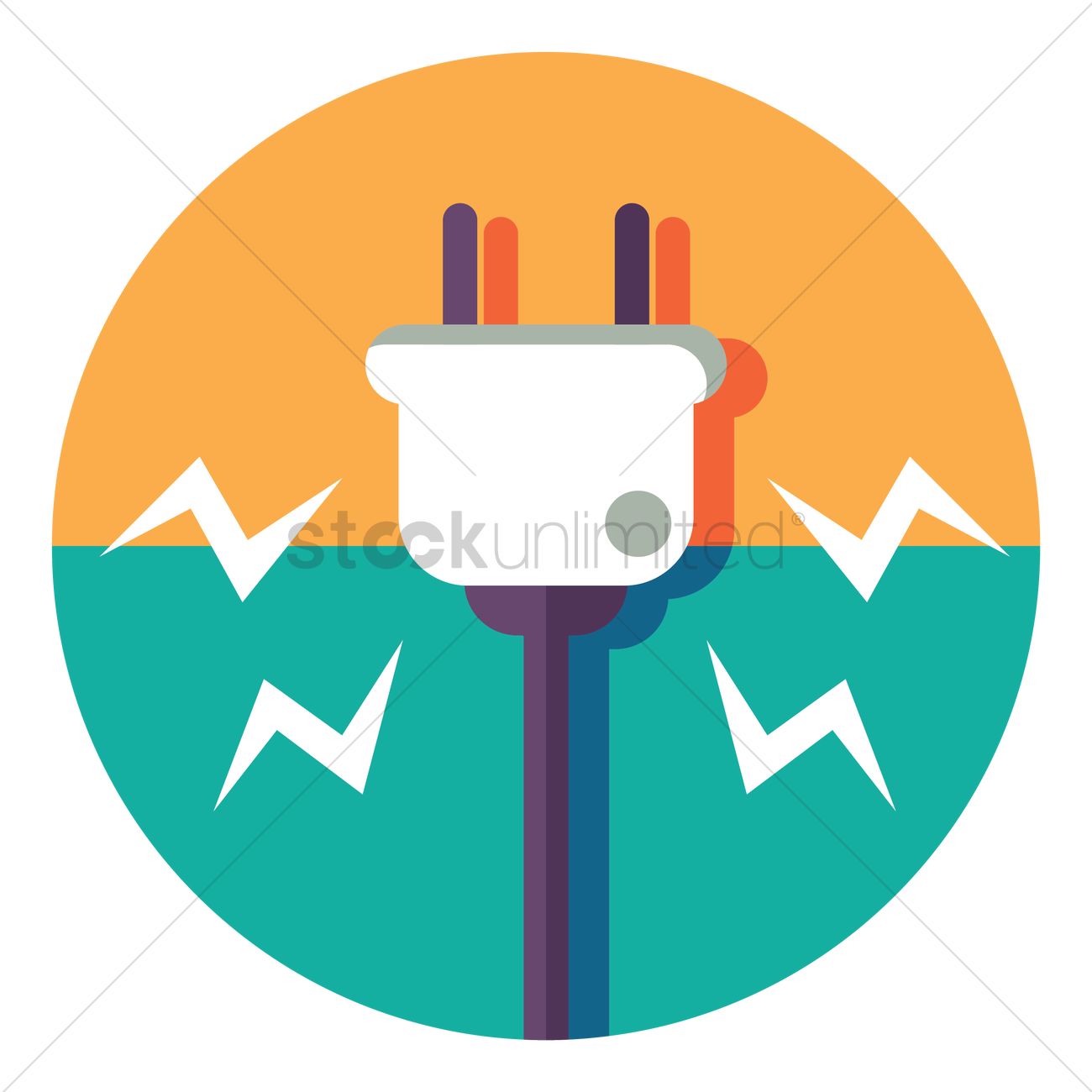 1300x1300 Electric Plug Icon Vector Image