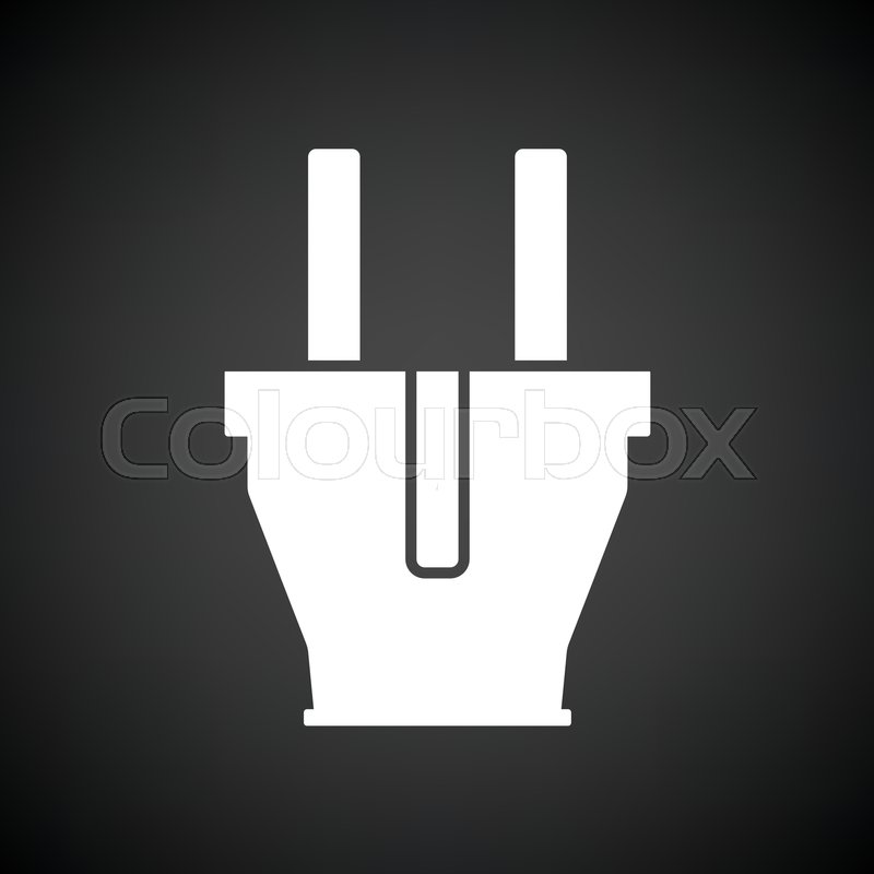 800x800 Electrical Plug Icon Black Background Stock Vector Colourbox
