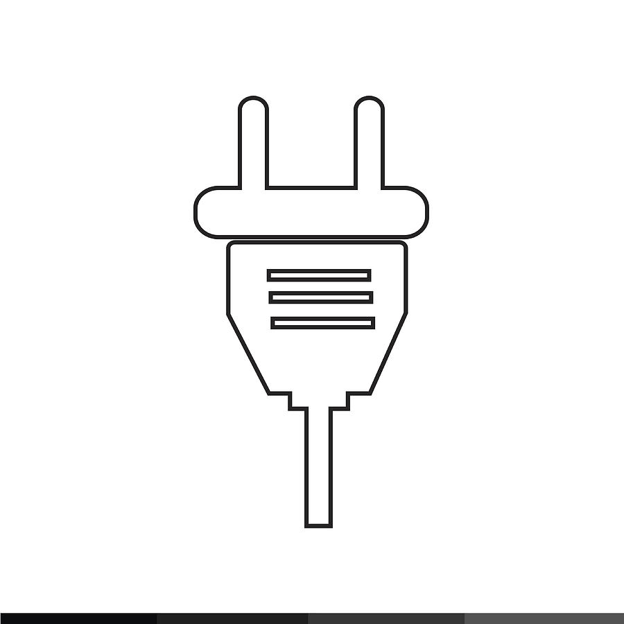 900x900 Electric Plug Icon Illustration Design Drawing