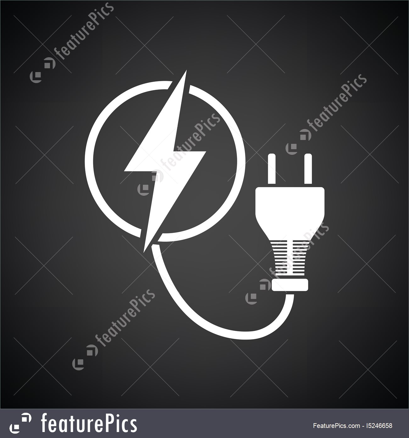 1300x1392 Electric Plug Icon Illustration