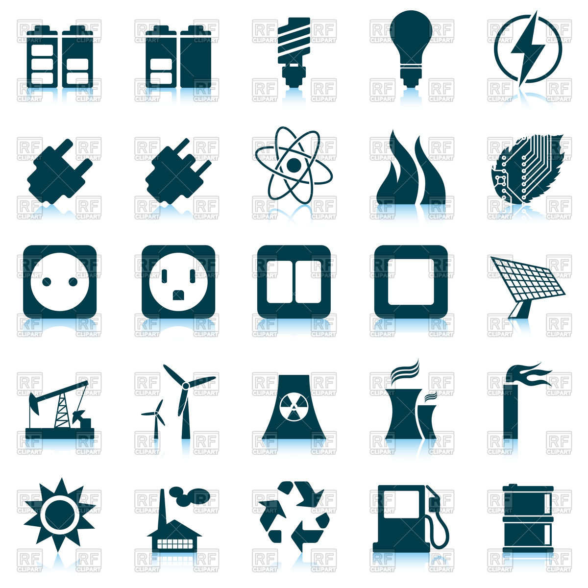 Electricity, Power And Energy Icon Set Vector Image Of Icons 1200x1200 Electricity, Power And Energy Icon Set Vector Image Of Icons