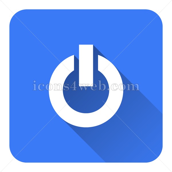 Power Button Flat Icon With Long Shadow Vector 600x600 Power Button Flat Icon With Long Shadow Vector
