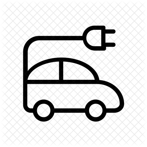 512x512 Electric Car Icon Of Line Style