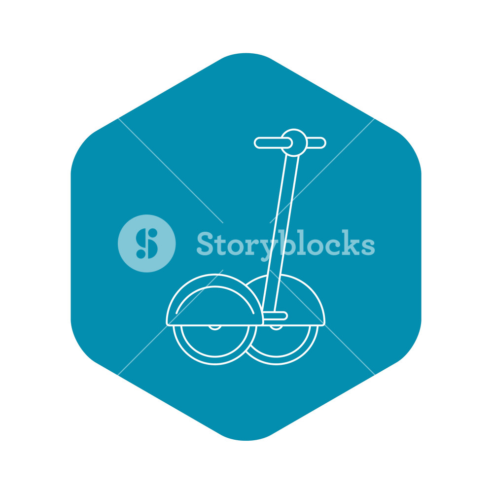 1000x1000 Two Wheeled Electric Vehicle Icon Outline Illustration Of Two