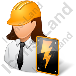 256x256 Electrical Engineer Female Light Icon, Pngico Icons