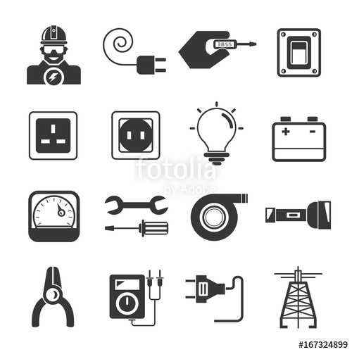 500x500 Electrical Engineering Icons Stock Image And Royalty Free Vector