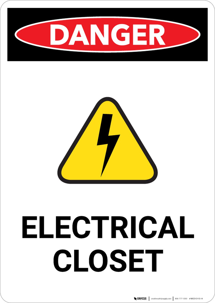 910x1280 Electrical Closet With Hazard Icon