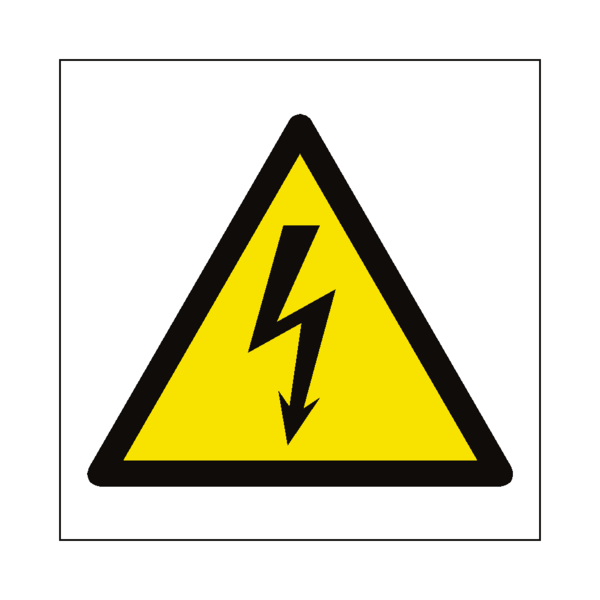 600x600 Electrical Hazard Symbol Label