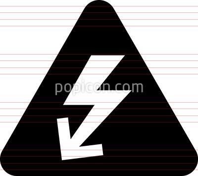 400x355 Electrical Shock Hazard Vector Icon