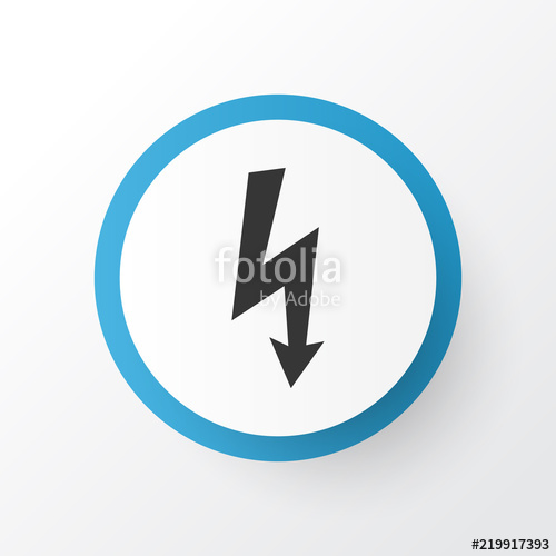 500x500 Electrical Hazard Icon Symbol Premium Quality Isolated Lightning