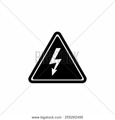 449x470 Excessive Voltage Consideration, Electrical Hazard Flat Vector