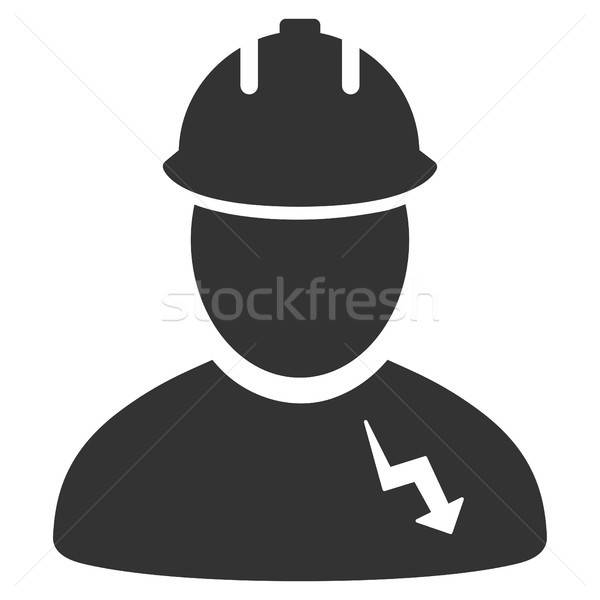 600x600 Electrician Flat Icon Vector Illustration Victor Ivlichev