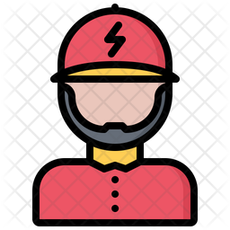 256x256 Electrician Icon Of Colored Outline Style