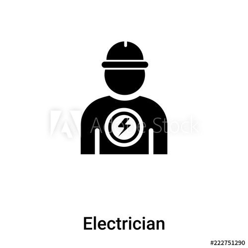 500x500 Electrician Icon Vector Isolated On White Background, Logo Concept