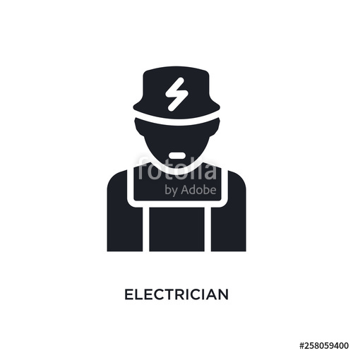 500x500 Electrician Isolated Icon Simple Element Illustration
