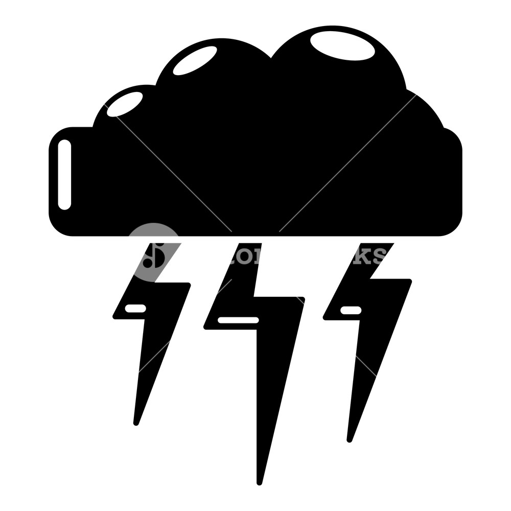 1000x1000 Atmospheric Electricity Icon Simple Illustration Of Atmospheric
