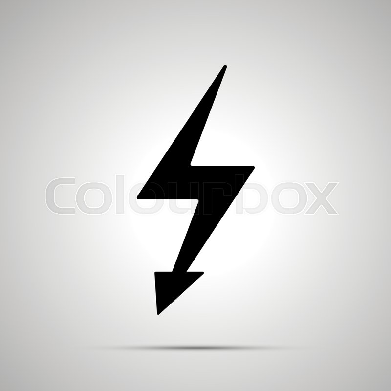 800x800 Electricity Symbol, Simple Black Power Stock Vector Colourbox