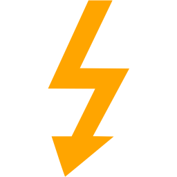 256x256 Orange Electricity Icon