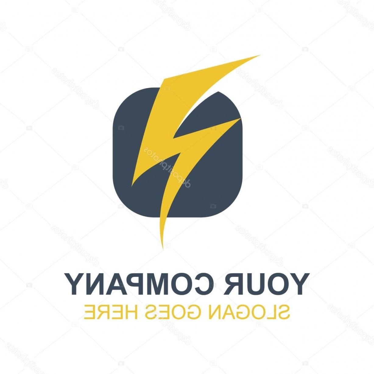 1228x1228 Stock Illustration Electric Electricity Icon Vector Logo Handandbeak