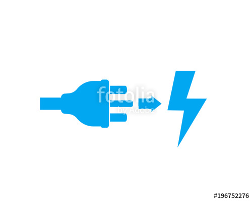 500x400 Uk Electric Plug, Electricity Icon On White Stock Image