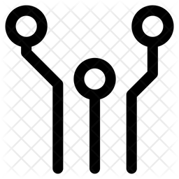 Electronic Circuit Icon Of Line Style 256x256 Electronic Circuit Icon Of Line Style