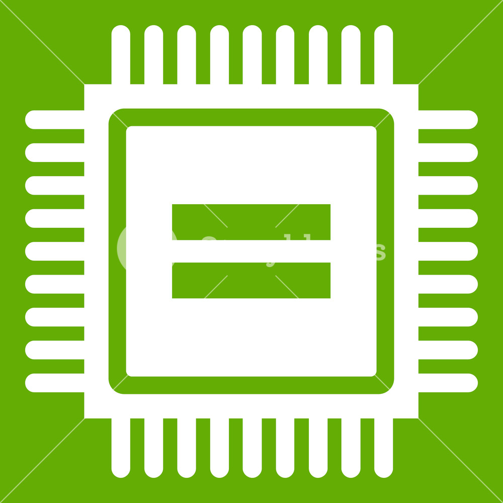 Electronic Circuit Board Icon White Isolated On Green Background 1000x1000 Electronic Circuit Board Icon White Isolated On Green Background