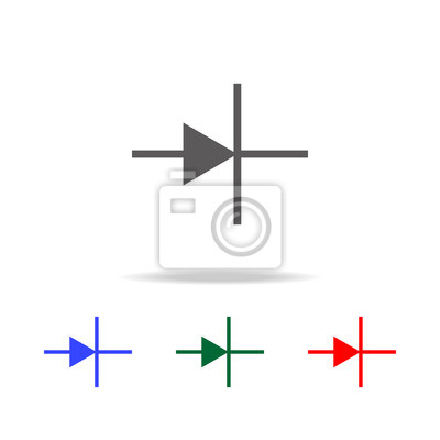 Electronic Circuit Symbol Icon Elements In Multi Colored Icons 400x400 Electronic Circuit Symbol Icon Elements In Multi Colored Icons