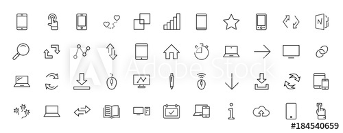 500x195 Set Of Smart Devices And Gadgets, Computer Equipment