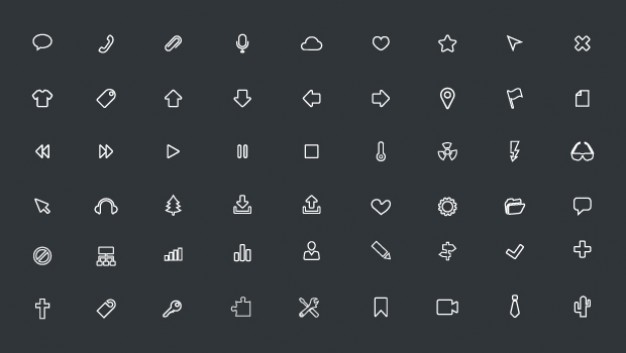 626x353 Elegant Outline Icons Vector Pack Vector Free Download